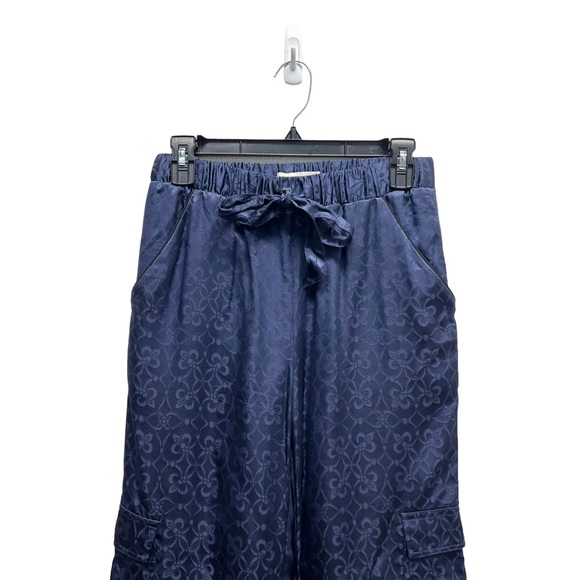 Jonathan Simkhai Blue Silk Cargo Pants Size XS - Picture 2 of 7